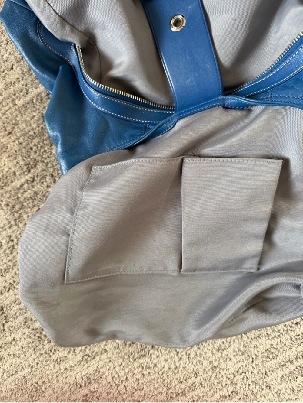 Coach Soho Pleated Leather Lynn Large Hobo Blue F15075 - Picture 13 of 16